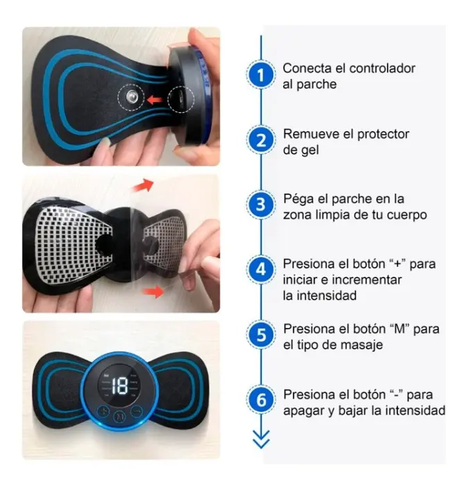 Masajeador Estimulador Muscular Compacto