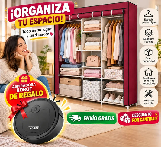 Closet Ropero Armable + Aspiradora Robot de regalo 🎁