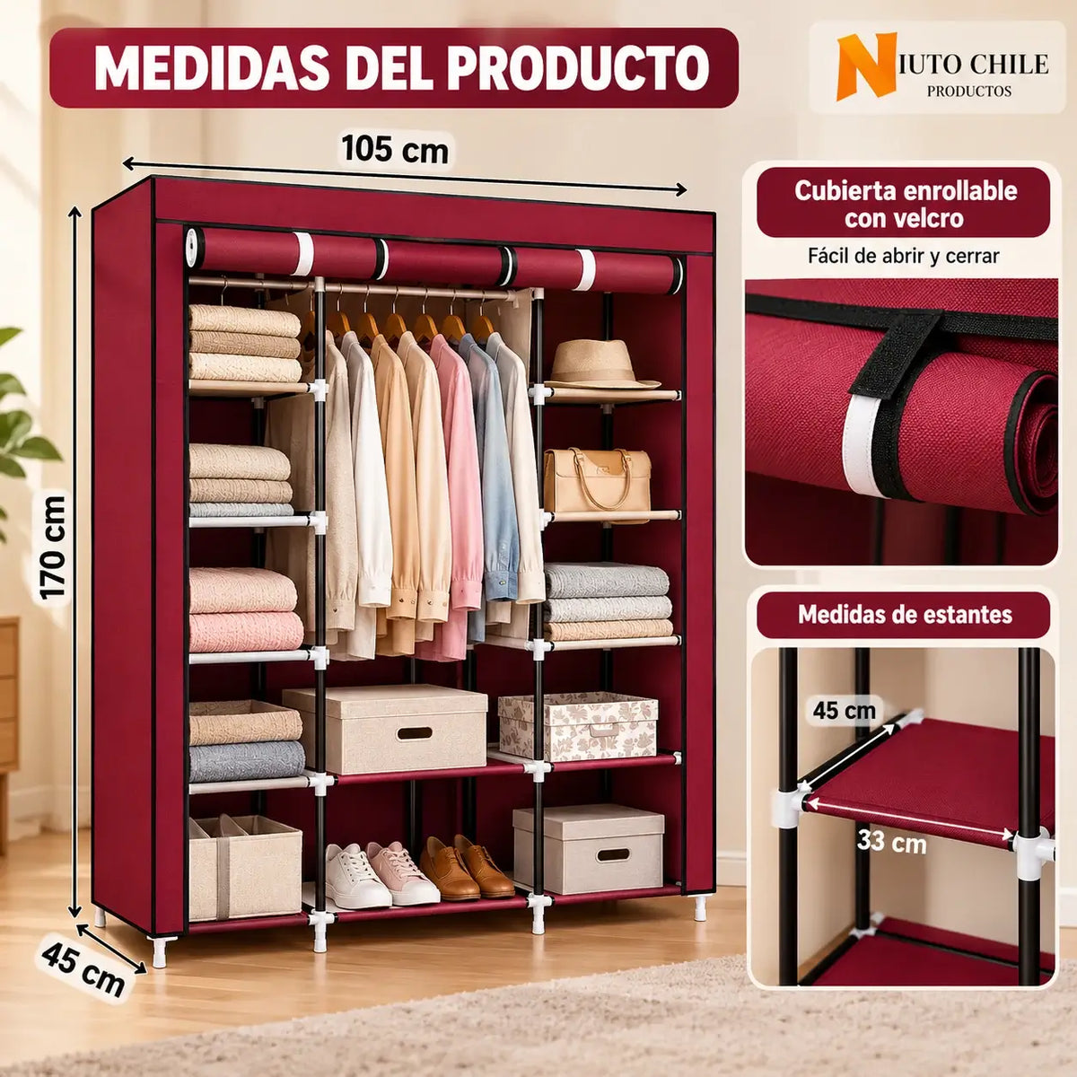 Closet Ropero Armable + Aspiradora Robot de regalo 🎁