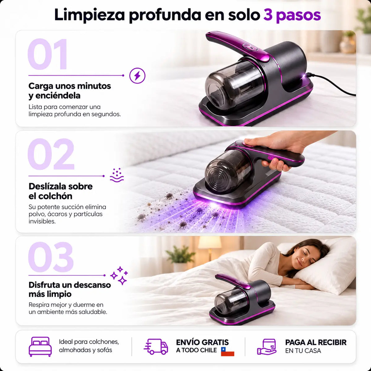 Aspiradora Profunda Eliminacion Acaros