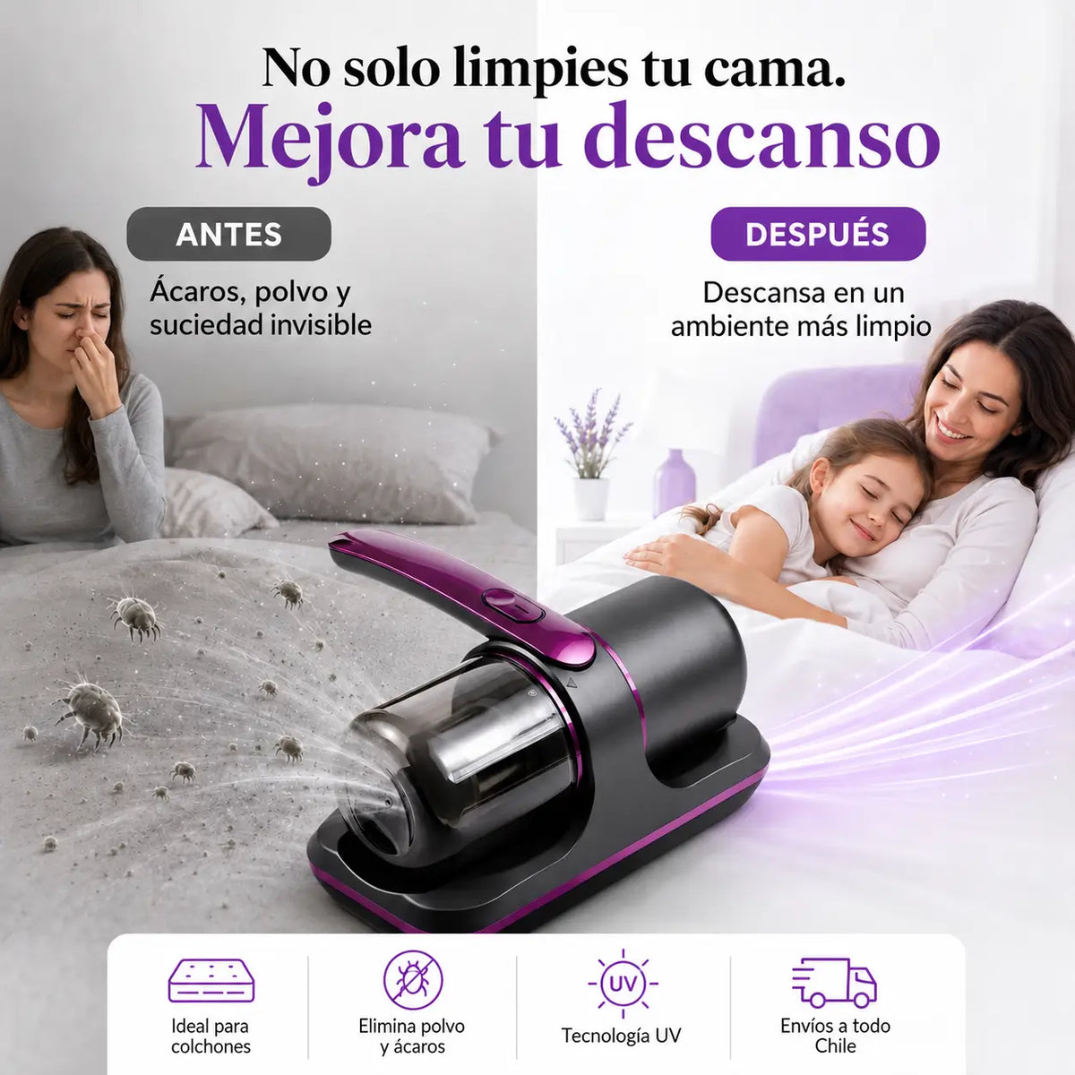 Aspiradora Profunda Eliminacion Acaros